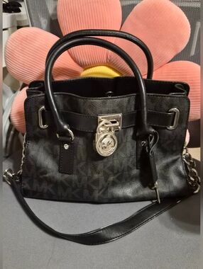 Michael Kors Black Signature Chain-Handle Satchel